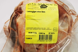 Lammgigot mit Bein 800 g